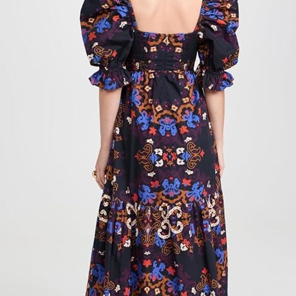 Cleobella Venezia Dress Ankle Dress Black Floral Size Small - Picture 3 of 4